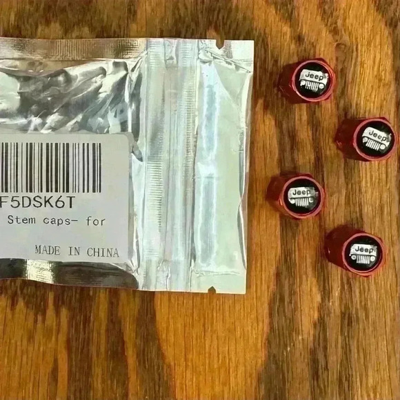 JEEP, 4PCS Tire Caps, Aluminum Alloy Valve Stem Cap, Decorative Accessory - Picture 2 of 2